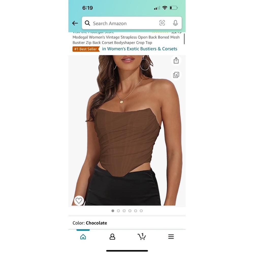 Chocolate brown corset